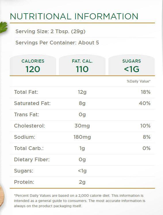 Boursin Cheese with Garlic & Herbs Nutrition Facts- Hardie's Direct, Austin TX
